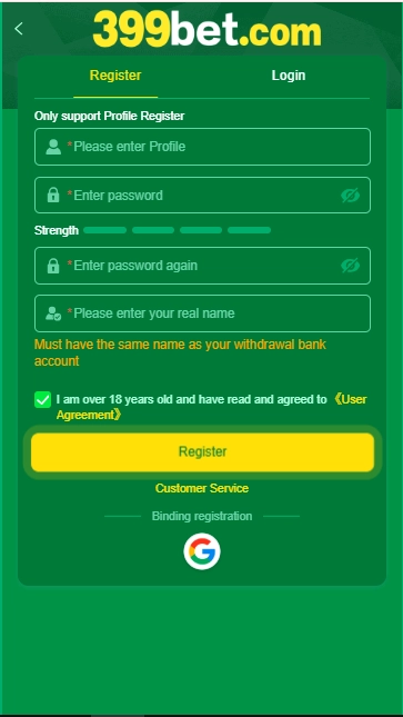 399bet Game Sign Up